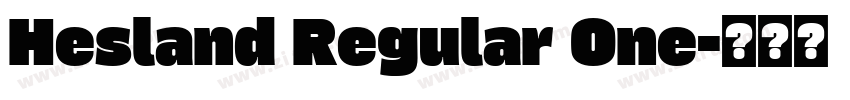 Hesland Regular One字体转换
